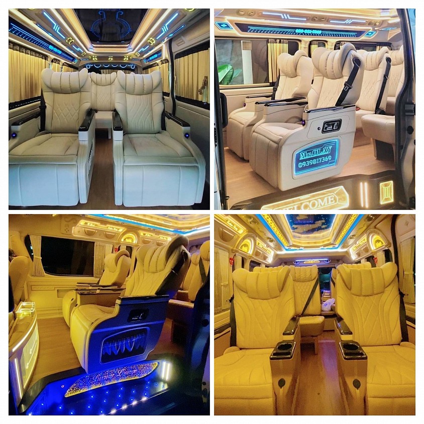 VVIP first class เราก็มีให้บริการ 8 ที่นั่ง สำหรับส่วนตัวเดินทางใกล้ ไกล นั่งสบายเบาะใหญ่ปรับเอนนอนได้ทุกตัว